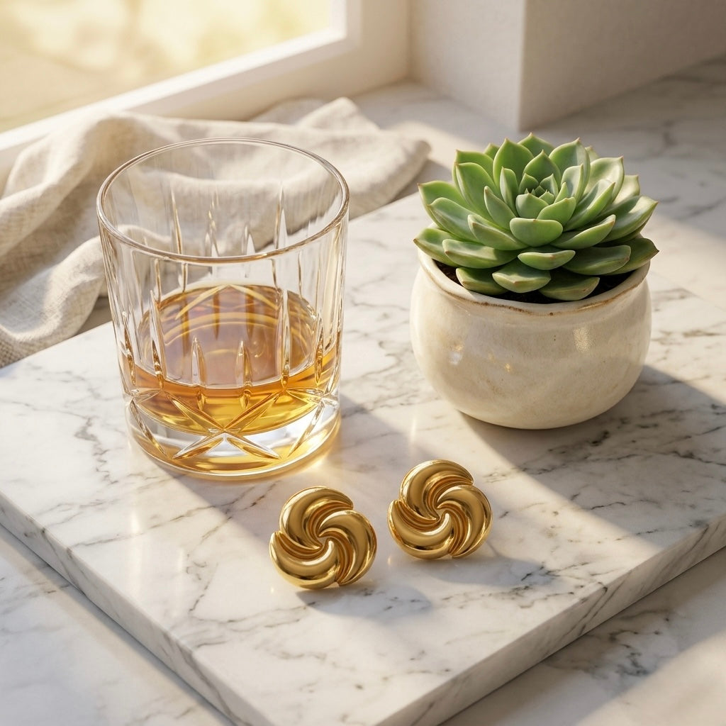 Aretes Spiral Gold