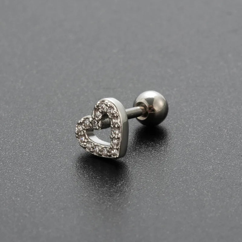 Aretito Corazón Mini Zirconia
