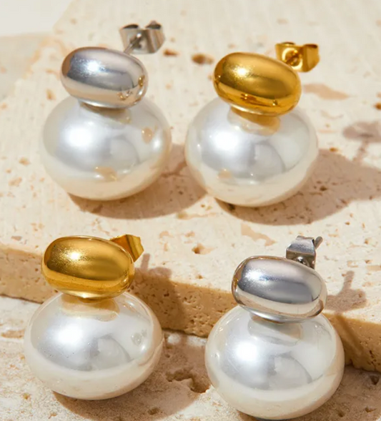 Aretes Perla Duo
