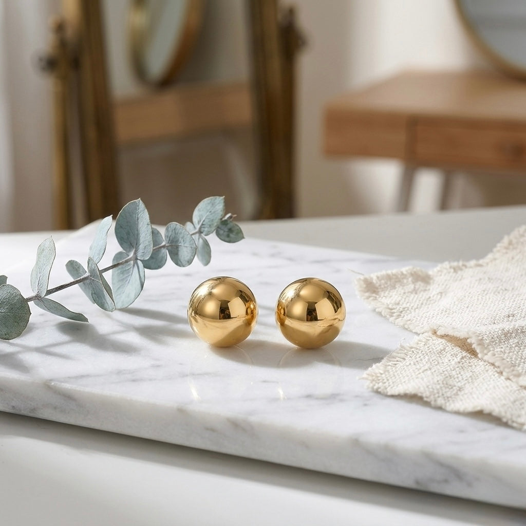 Aretes Sphere Gold
