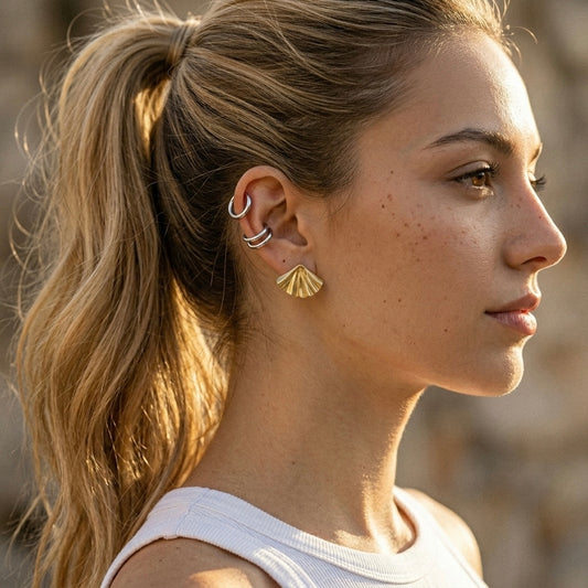 Aretes Shell Gold