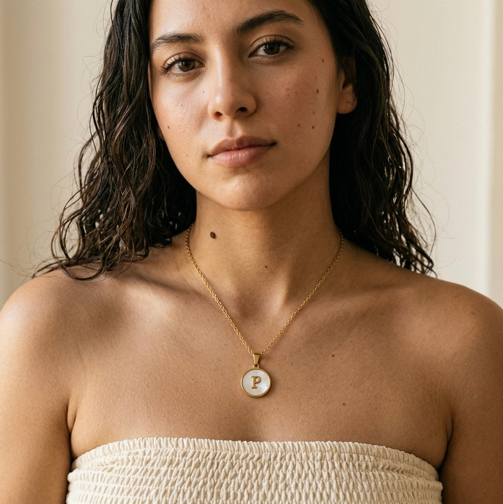 Collar con Inicial Redonda
